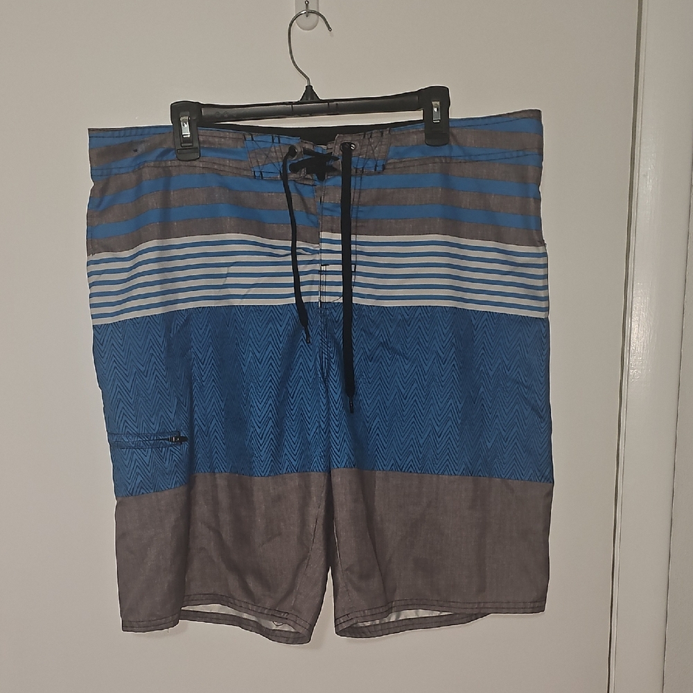 Hang Ten Blue and Brown Board Shorts